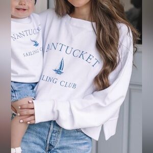Pink Lily Nantucket Sailing Club Sweatshirt
